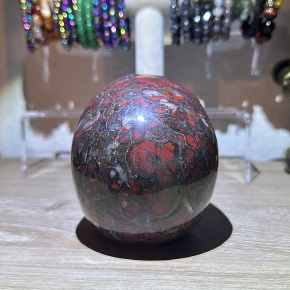 5” Brecciated Jasper Third Eye Skull - Picture 4 of 7